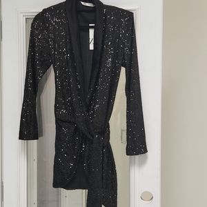Zara sequin blazer/wrap jacket